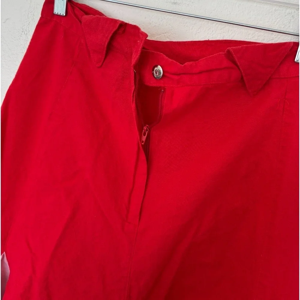 Circle T Skirt 13/14 Red Handkerchief Kitsch Rockabilly Folk Chili Peppers Dance